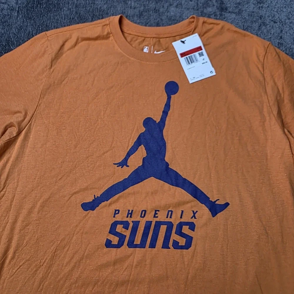 Nike Phoenix Suns Orange Essential Jumpman T Shirt Mens Large Jordan NWT NBA